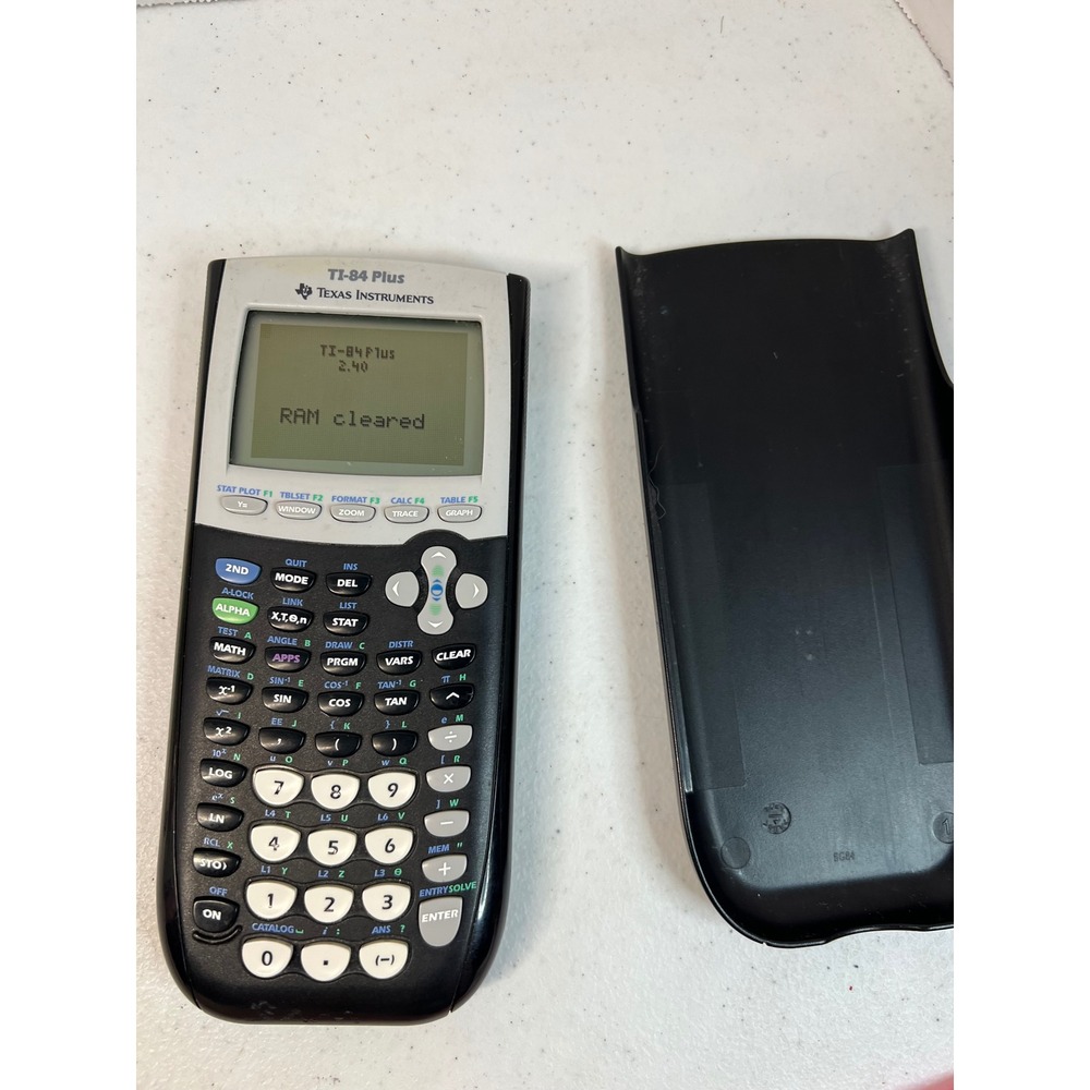 Texas Instruments TI-84 Plus Graphing Calculator Black Silver 2006 Model